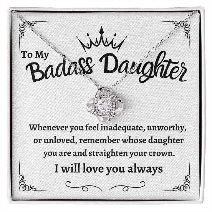 To My Badass Daughter | Be Badass Everyday |Crown Pendant Necklace –  Nicolas Howard